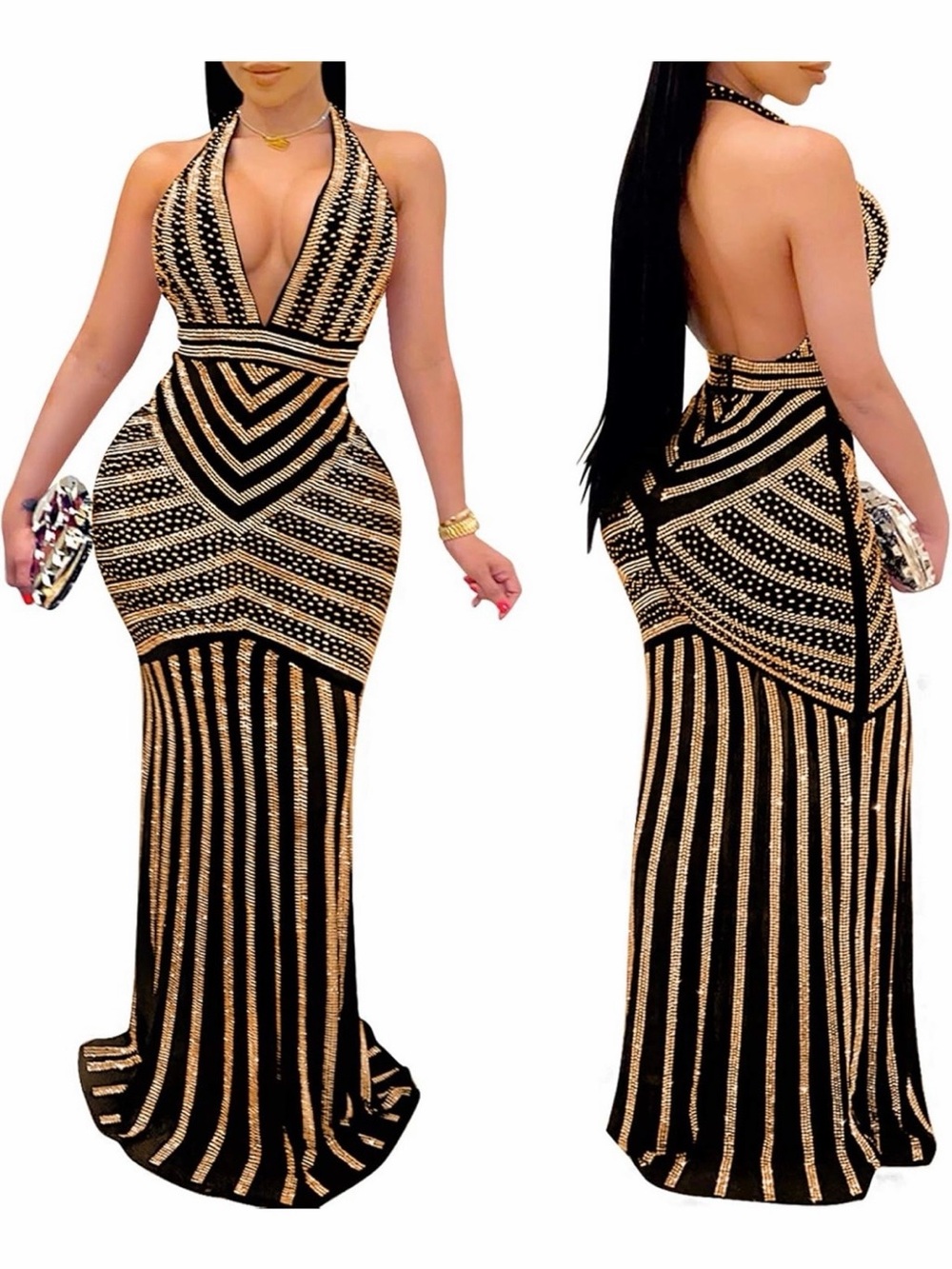Ultimate 20s Gatsby Dress and Headband  2 Piece glam